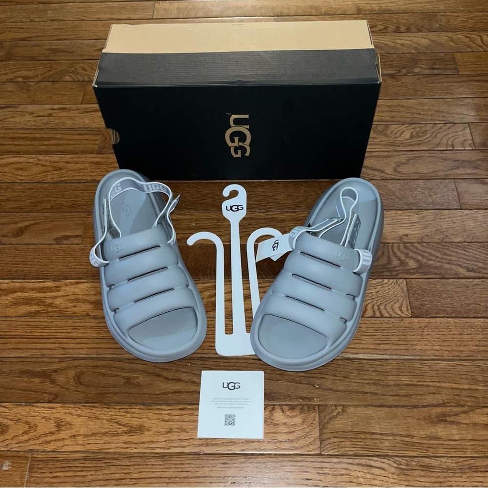 UGG Sport Yeah Water Resistant Slingback Sandals Cobble Gray Men’s 10 - Picture 12 of 14